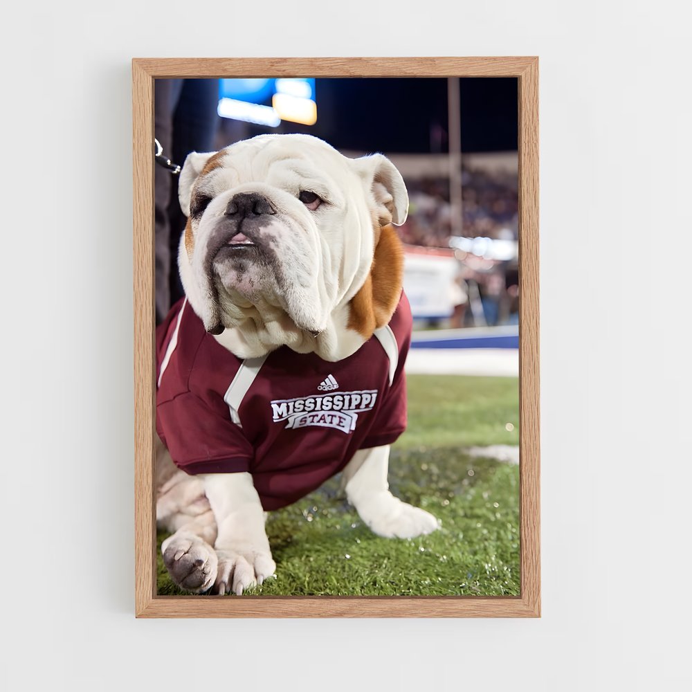 Poster Bulldogs en Maroon – affiche Baseball (vue 4)